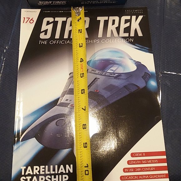 Eaglemoss Diecast Star Trek Tarellian Starship Model With Magazine - Picture 4 of 5